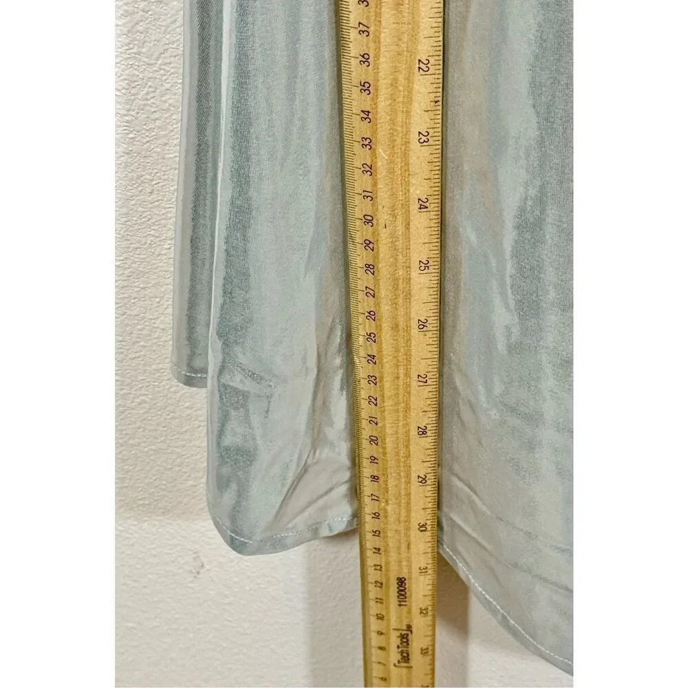 NWOT WeWoreWhat Metallic Silver Asymmetric Cutout Midi Dress Women's Small